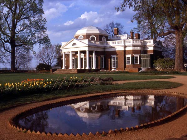 Het huis Monticello van Jefferson in Virginia